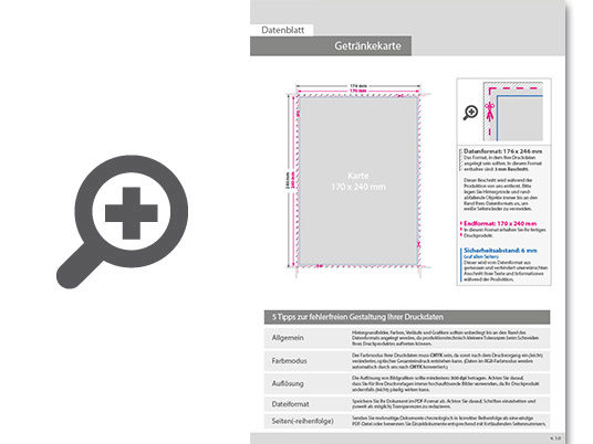 Product Bild getr__nkekarte_mit_3-fach_drahtheftung__endformat_17_0_cm_x_24_0_cm__28-seitig