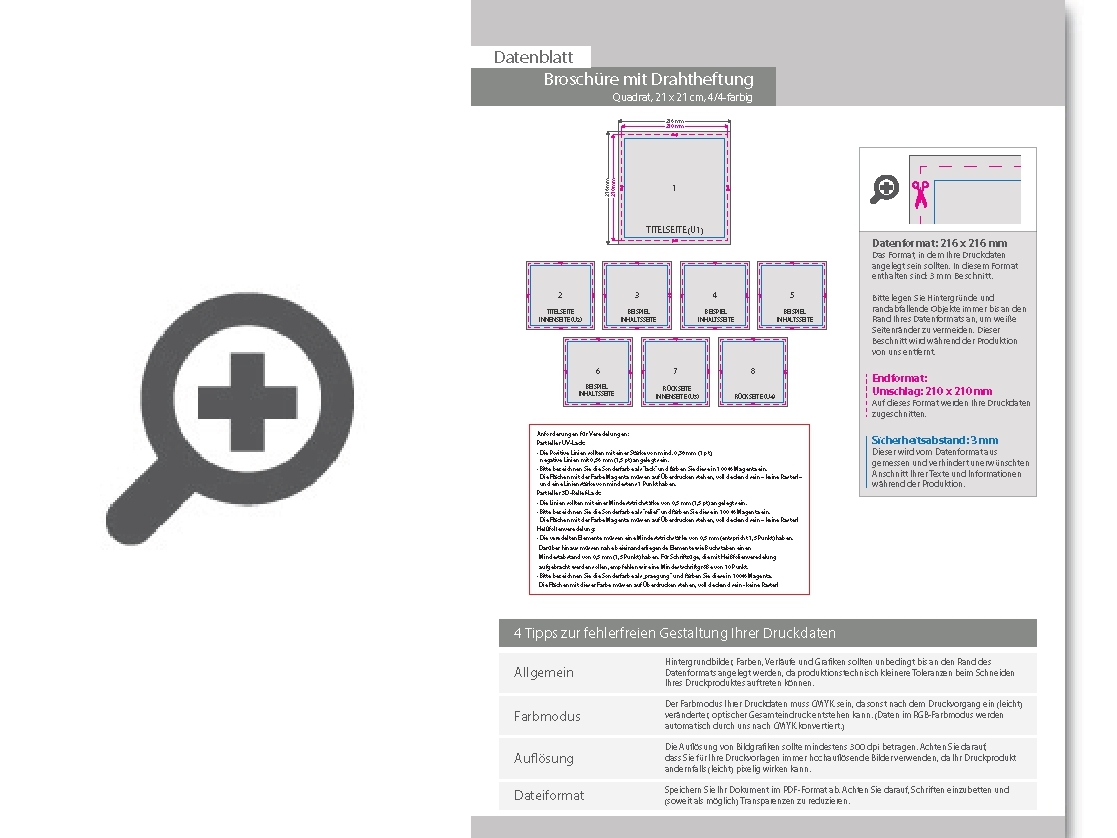 Product Bild brosch__re_mit_drahtheftung__endformat_quadrat_21_0_cm_x_21_0_cm__116-seitig