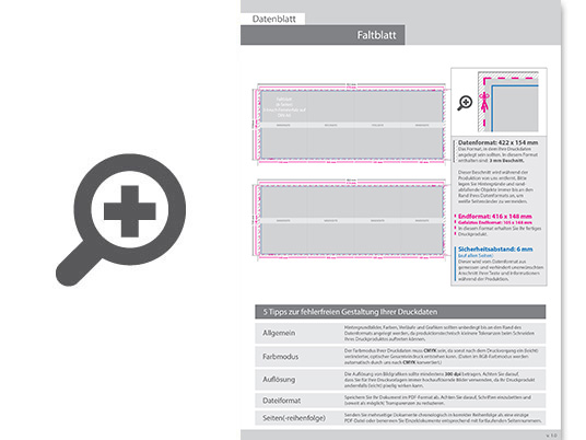 Product Bild faltblatt__gefalzt_auf_din_a6__vertikaler_3-bruch_fensterfalz__8-seitig