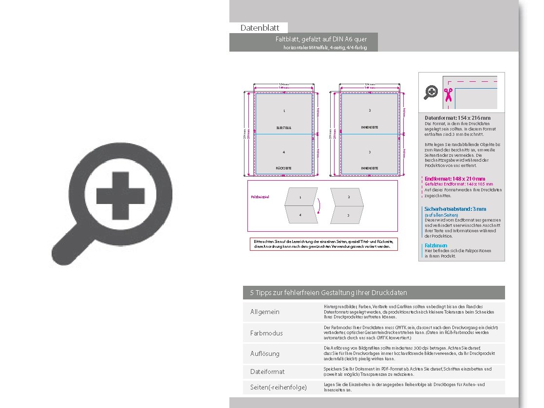 Product Bild faltblatt__gefalzt_auf_din_a6_quer__horizontaler_mittelfalz__4-seitig