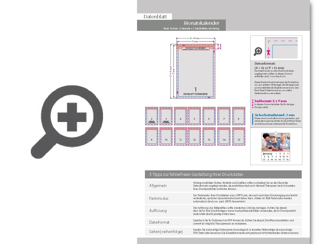 Product Bild monatskalender_15_blatt_(12_monate_+_3_deckbl__tter)__einseitig_bedruckt_4_0_farbig__eigene_gr____e_(freies_format)