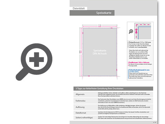 Product Bild speisekarte_mit_2-fach_drahtheftung__endformat_din_a6__12-seitig